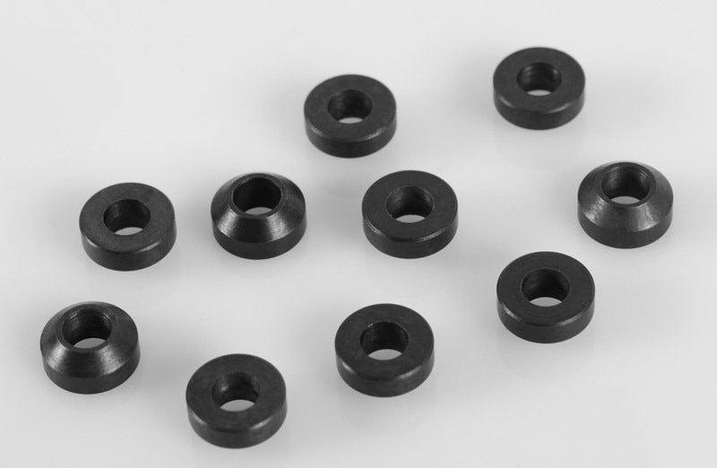 Z-S0843 Heavy Duty Steel Black 3mm Con Washers (10) RC 4WD