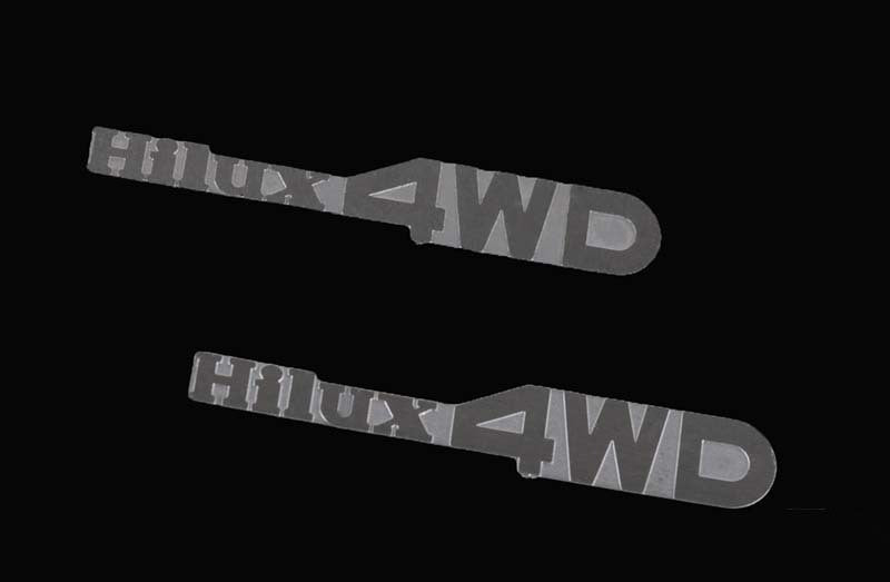 Z-S0930 1/10 Hilux 4WD Emblem Set for Mojave and Hilux Body RC 4WD