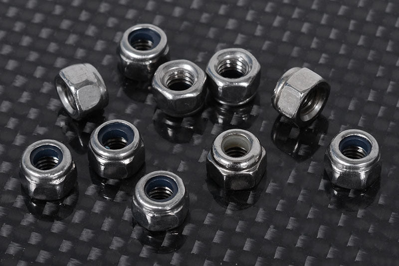 Z-S1265 Nylock Nuts M4 (Silver) RC 4WD