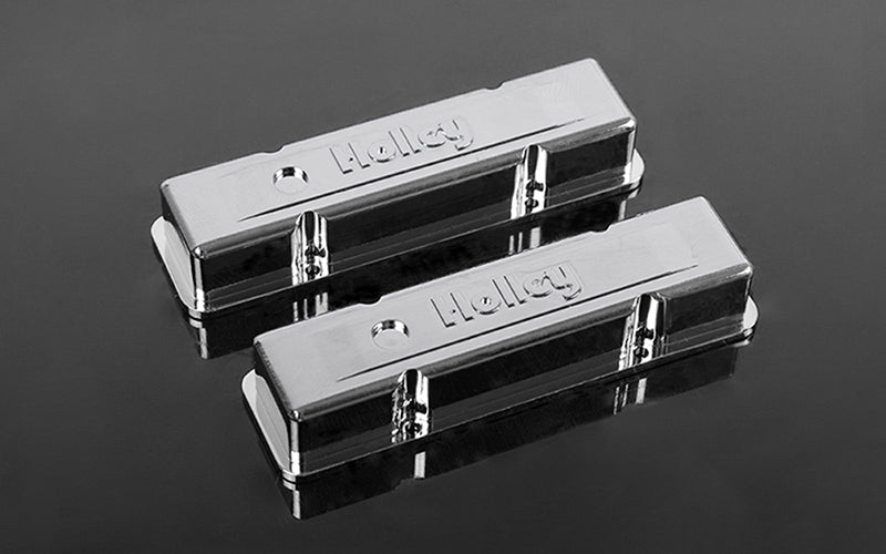 Z-S1500 RC4WD 1/10 Holley† Chrome Valve Covers for Scale V8 Engine RC 4WD