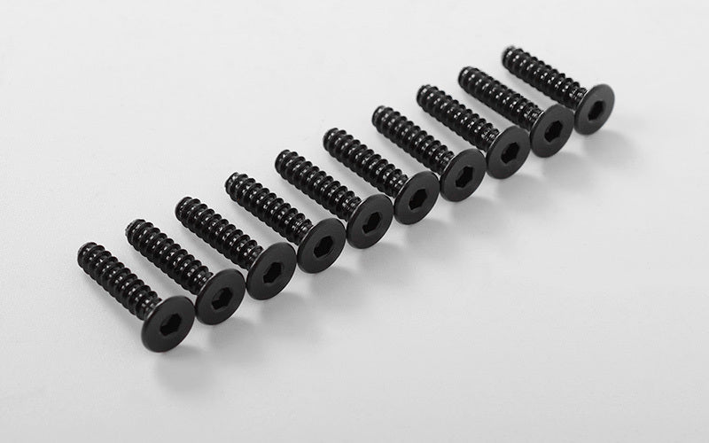 Z-S1704 Flat Head Self Tapping Screws M3 x 14mm (Black) RC 4WD