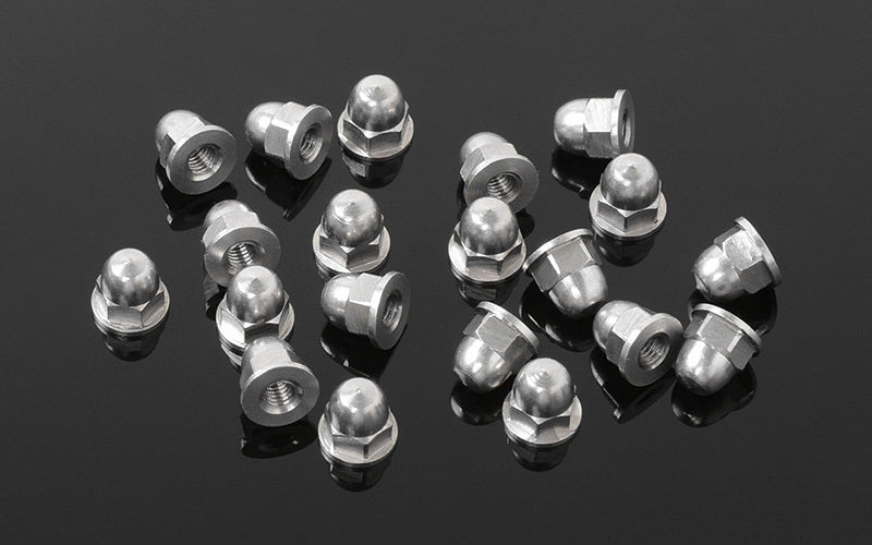 Z-S1722 M3 Flanged Acorn Nuts (Silver) RC 4WD