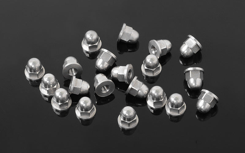 Z-S1723 M2.5 Flanged Acorn Nuts (Silver) RC 4WD