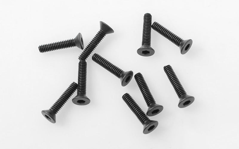 Z-S1763 Steel Flat Head Socket Cap Screws M2 x 10mm (Black) RC 4WD