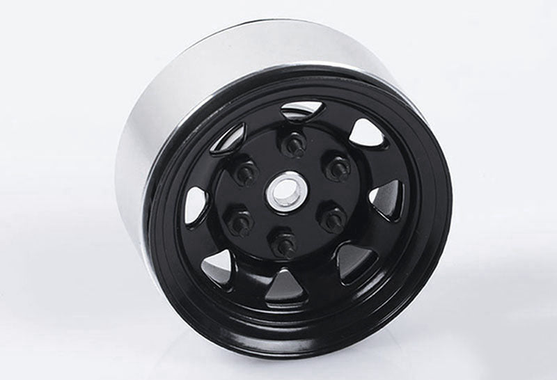 Z-W0036 Stamped Steel 1.55" Stock Black Beadlock Wheels RC 4WD