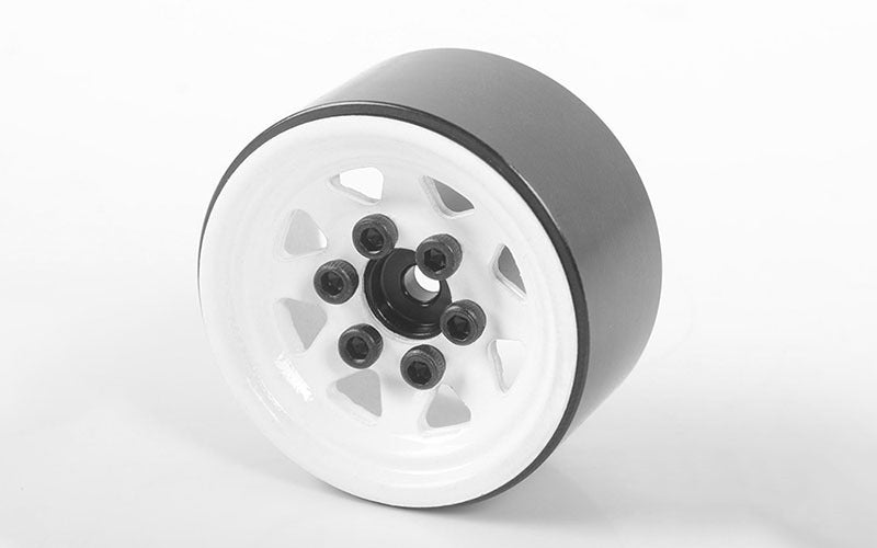 Z-W0111 Stamped Steel 1.0'' Stock Beadlock Wheels (White) RC 4WD