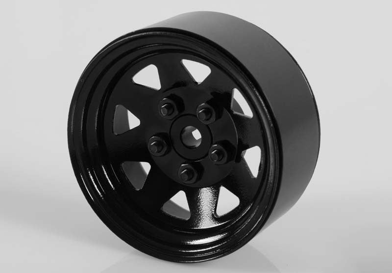 Z-W0129 5 Lug Wagon 1.9" Steel Stamped Beadlock Wheels (Black) RC 4WD