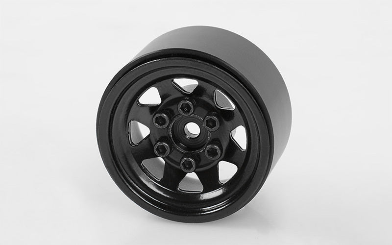 Z-W0229 Stamped Steel 1.0" Stock Beadlock Wheels (Black) RC 4WD