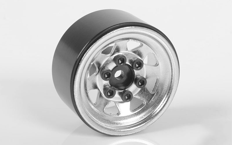 Z-W0263 Stamped Steel 1.0" Stock Beadlock Wheels (Silver) RC 4WD