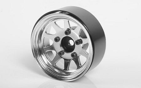 Z-W0264 OEM Stamped Steel 1.55" Beadlock Wheels (Chrome) RC 4WD