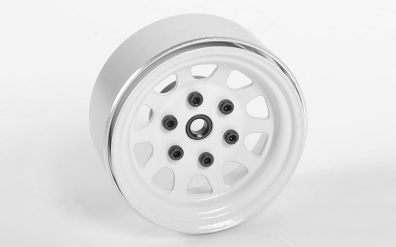 Z-W0269 Stamped Steel 1.7" Beadlock Wagon Wheels (White) RC 4WD