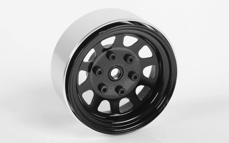 Z-W0270 Stamped Steel 1.7" Beadlock Wagon Wheels (Black) RC 4WD