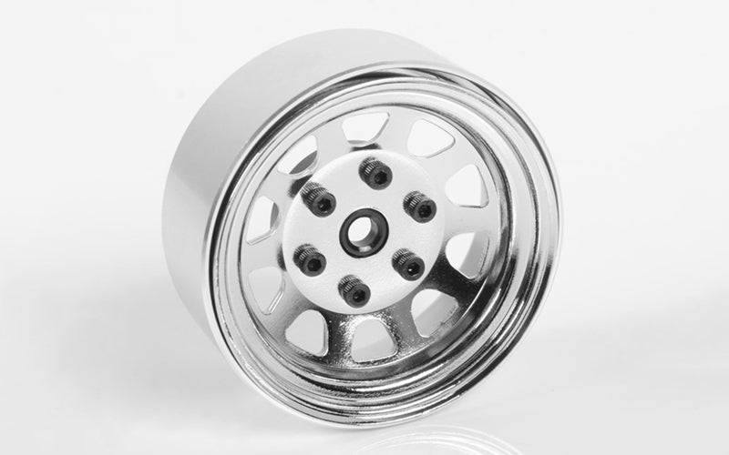 Z-W0271 Stamped Steel 1.7" Beadlock Wagon Wheels (Chrome) RC 4WD