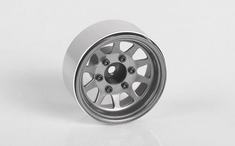 Z-W0308 OEM 6-Lug Stamped Steel 1.55" Beadlock Wheels (Plain) RC 4WD