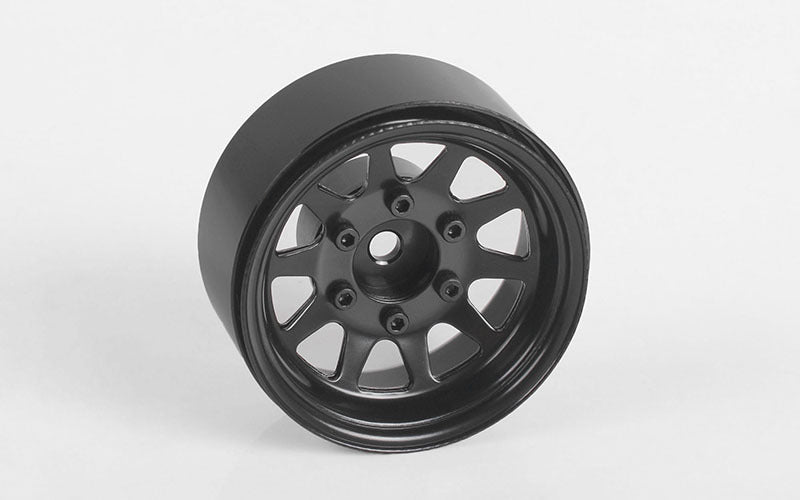 Z-W0310 OEM 6-Lug Stamped Steel 1.55" Beadlock Wheels (Black) RC 4WD