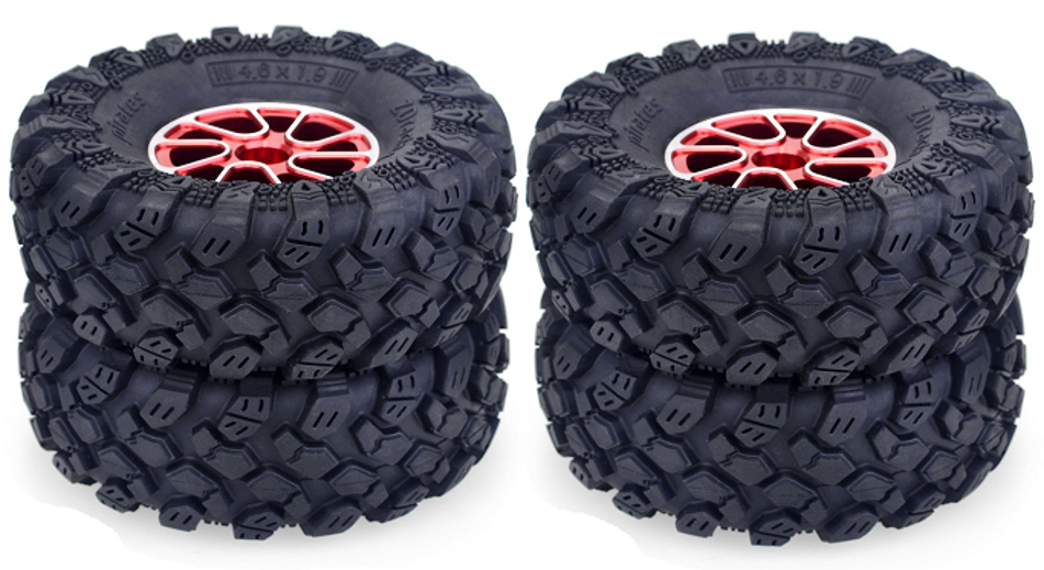 ZD10022 ZD Racing Pirates 1.9inch 1/10 Crawler car Tires Red ZD Racing