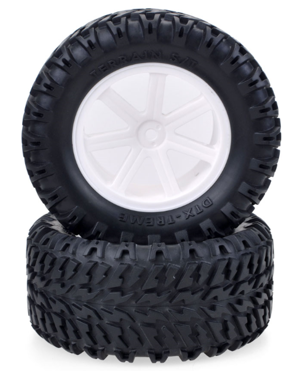 ZD10051 ZD Racing 1/10 RC Short Course/Desert Truck/ Truggy /Monster Truck Wheels tires White (1 pair)