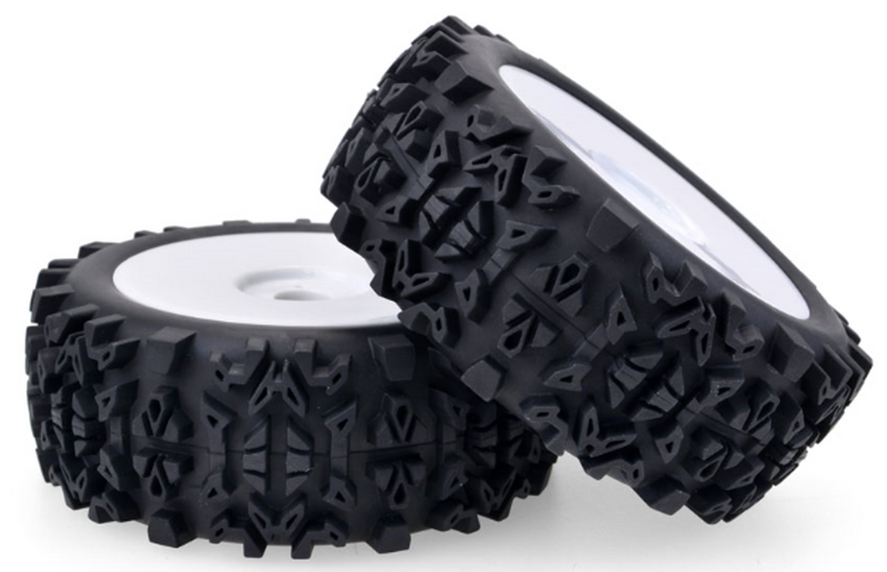 ZDA8011 ZD Racing 1/8 Off-road car Buggy wheels Tires White (1 pair)