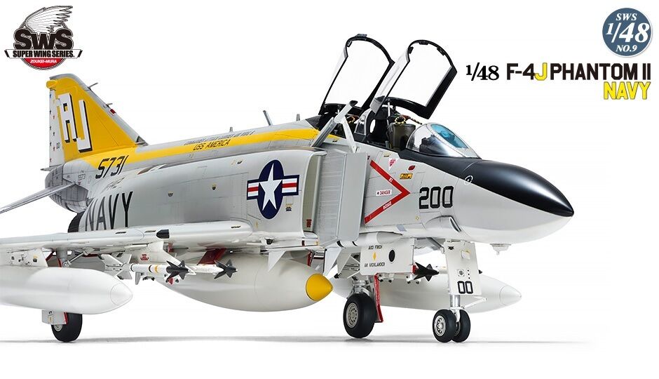 Zoukei Mura 1/48 F-4J Phantom II Navy Plastic Model Kit ZM-SWS48-09