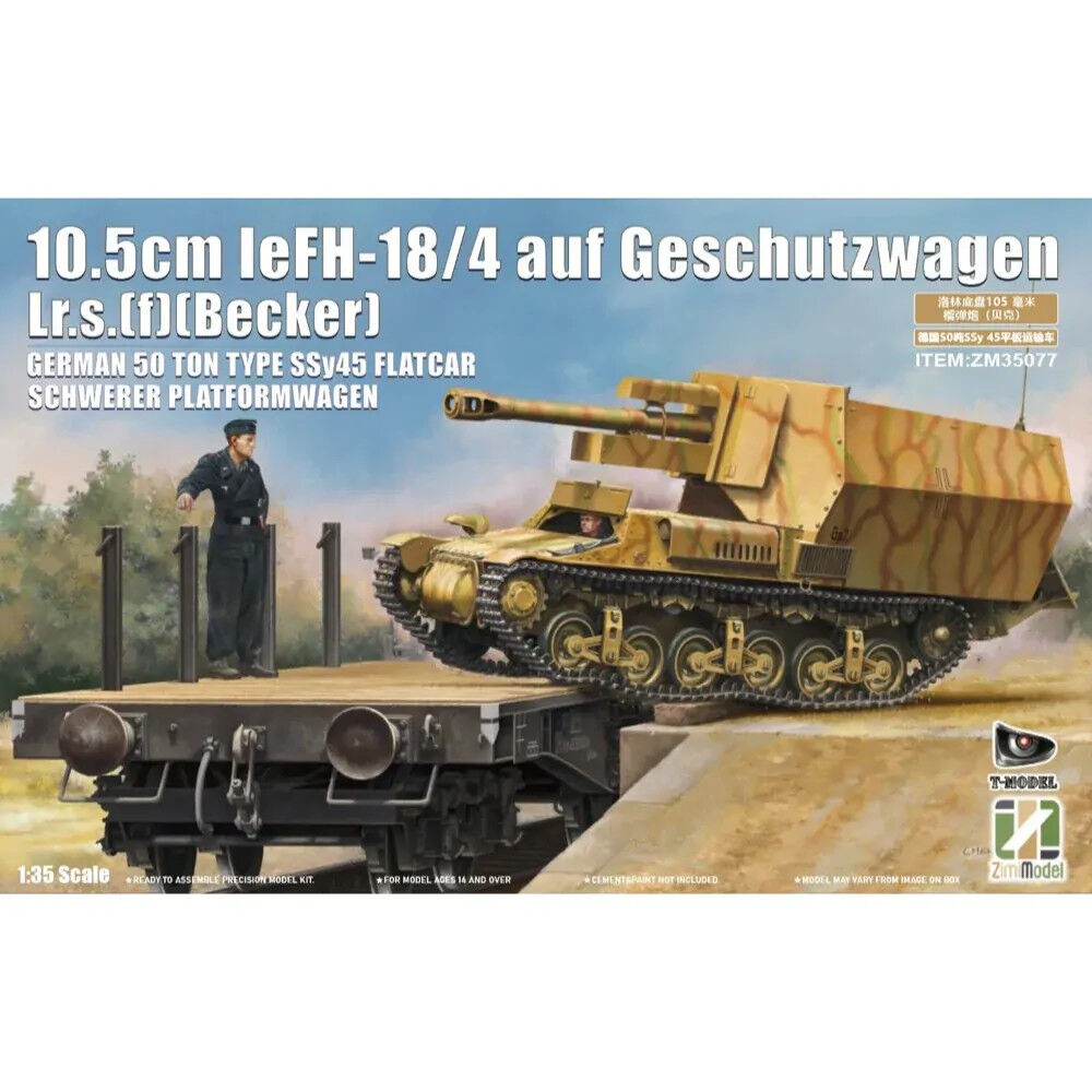 Zimi Model 1/35 10.5 cm leFH 18/4 auf GeschÃ¼tzwagen Lr.s.(f)(Becker) [2 in 1] Plastic Model Kit ZM35077