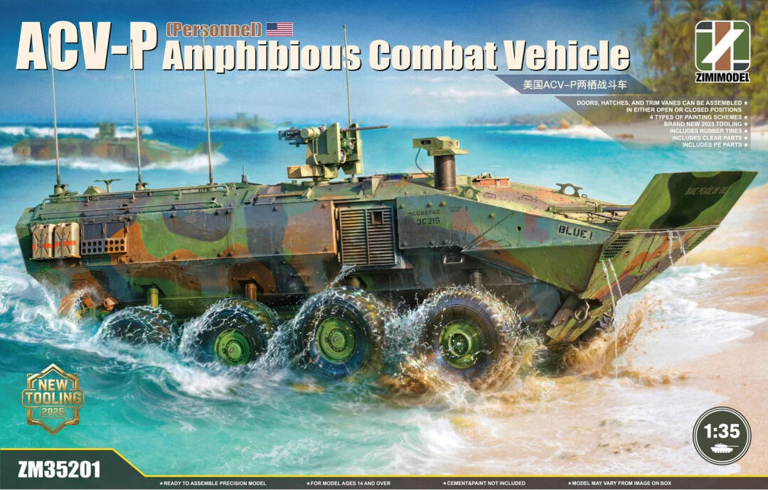 Zimi Model 1/35 ACV-P Amphibious Combat Vehicle for Personnel Plastic Model Kit ZM35201