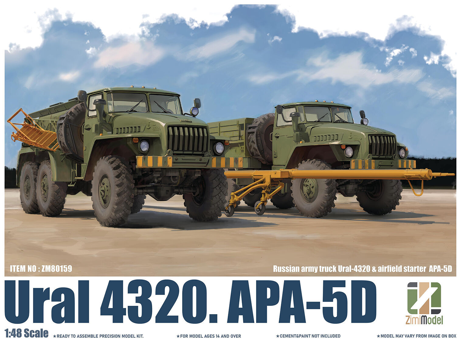 Zimi Model 1/48 Ural 4320. APA-5D Plastic Model Kit ZM80159