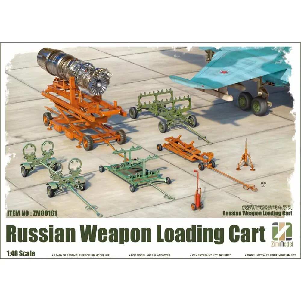 Zimi Model 1/48 Russian Weapon Loading Cart [With 2 Figures] Plastic Model Kit ZM80161