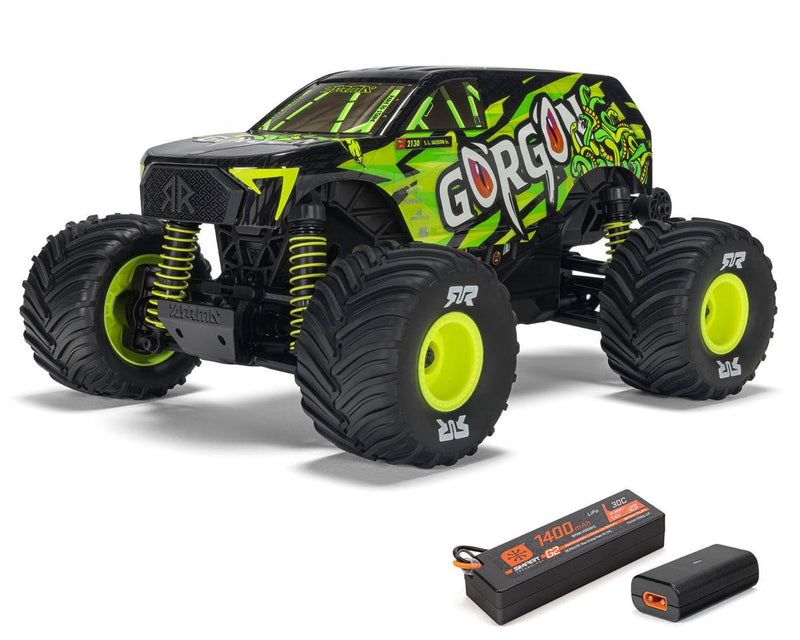 Arrma Gorgon Grom 4X4 1/16 Monster Truck RTR, Yellow ARA2130T1