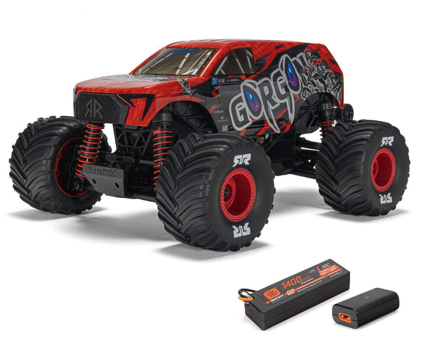 Arrma Gorgon Grom 4x4 1/16 RTR Brushed Monster Truck (Red) ARA2130T2