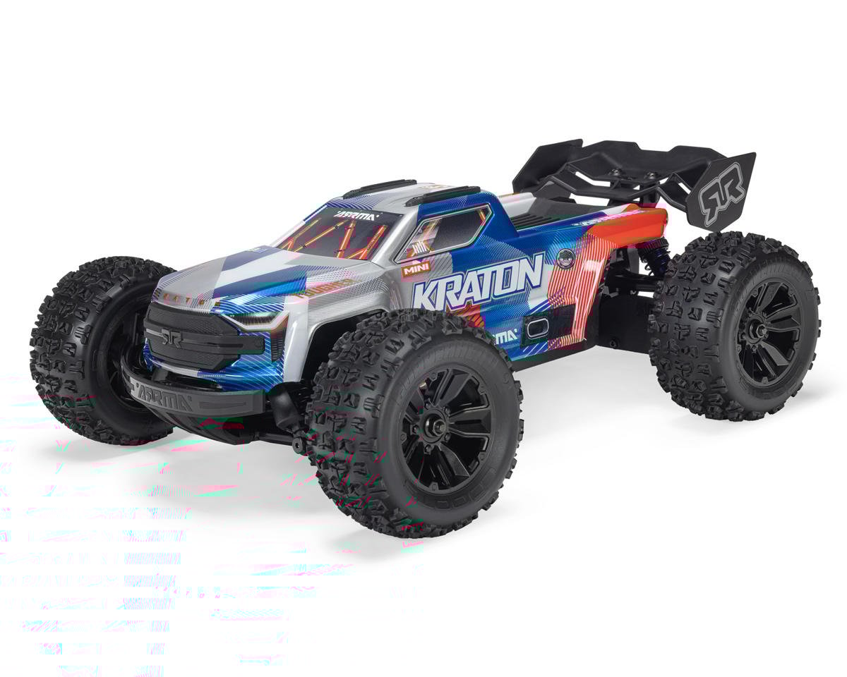 Arrma Mini Kraton 3S BLX 4X4 1/16 RTR Brushless Speed Monster Truck (Red/Blue) ARA2508ST1