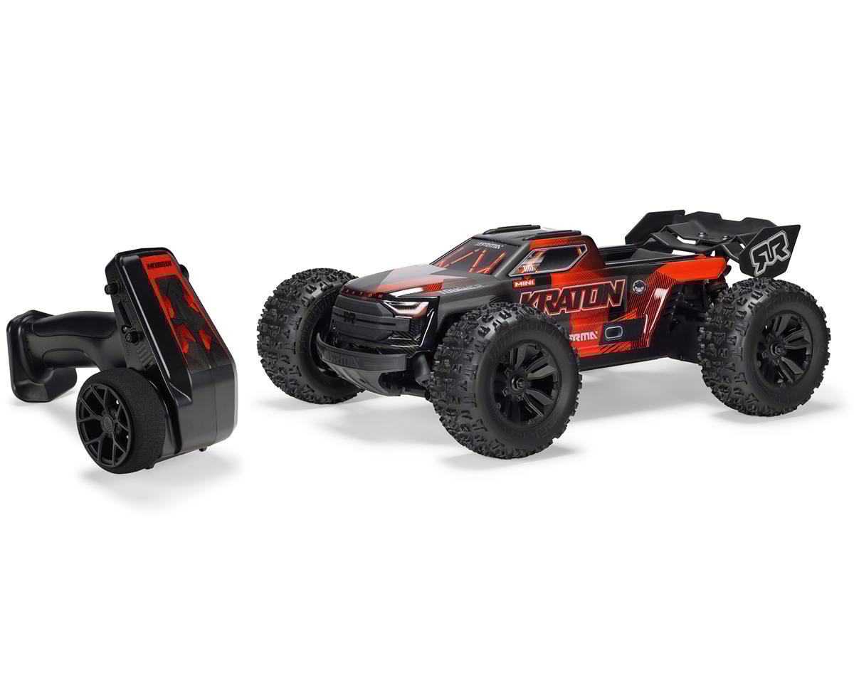 Arrma Mini Kraton 3S BLX 4X4 1/16 RTR Brushless Speed Monster Truck (Black/Red) ARA2508T1