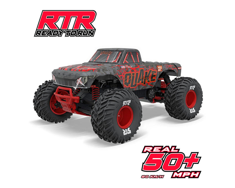 Arrma Quake 223S DSC 1/10 RTR Brushless 2WD Monster Truck (Red) ARA3537T1