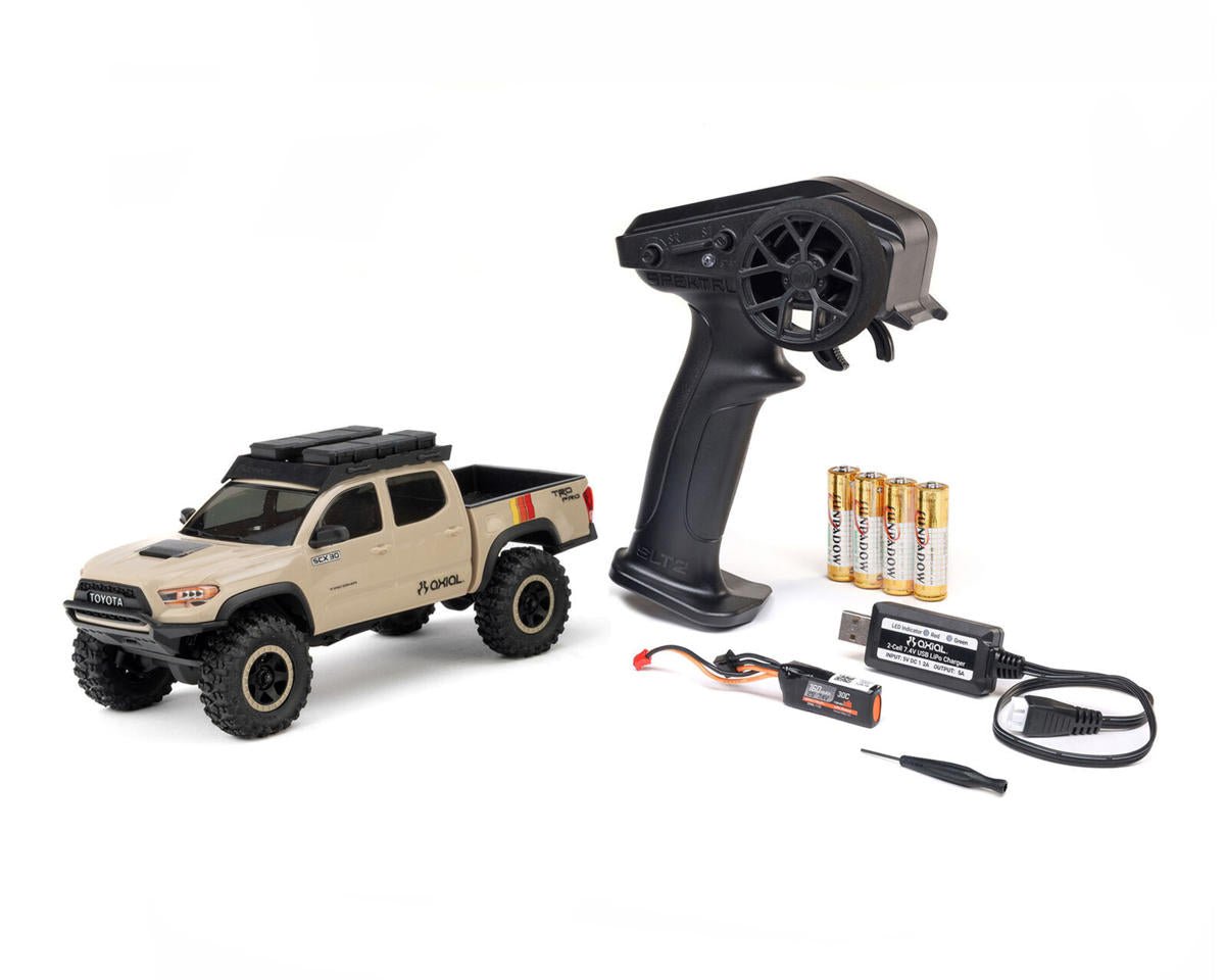 Axial SCX30 Toyota Tacoma TRD Pro 1/30 4X4 Rock Crawler, RTR, Tan AXI-3289T2