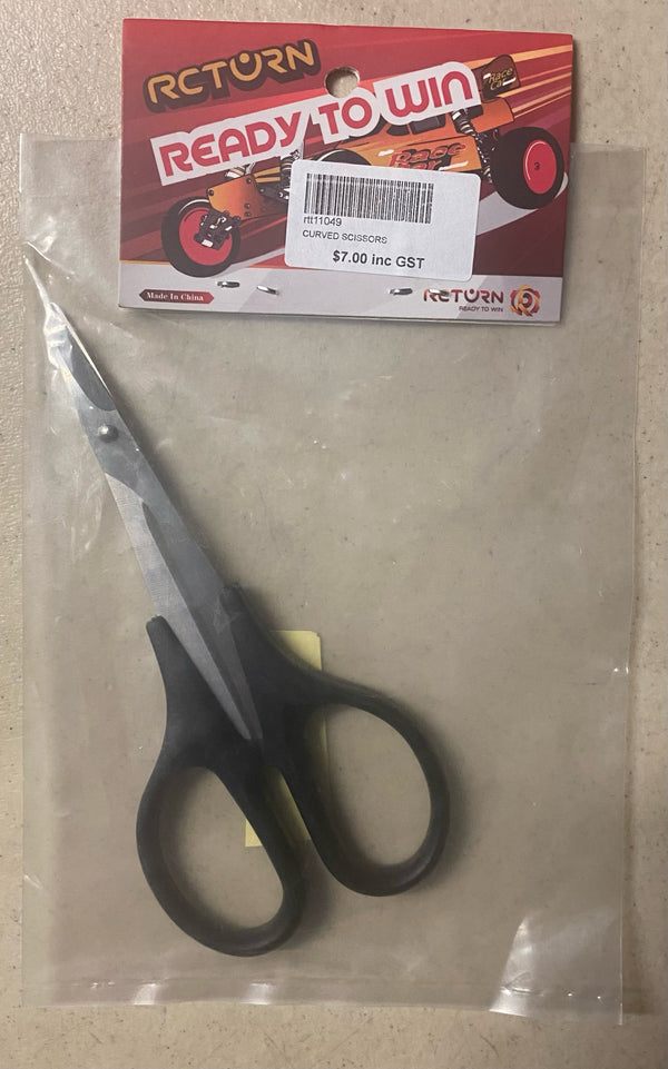 White Steel Curved Scissors for RC Car Body