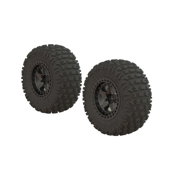 ARA550087 Arrma dBoots 'Fortress SC' Tyre Set Glued Gun Metal, 2pcs, AR550087