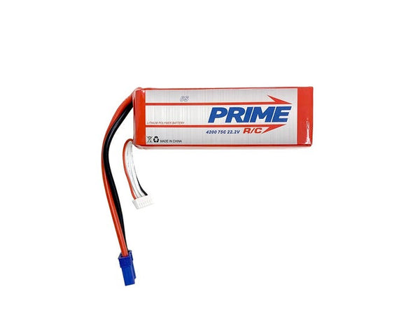 Prime RC 4200mAh 6S 22.2v 75C LiPo Battery with EC5 Connector