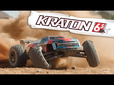 Arrma 1/8 KRATON 6S 4X4 RTR Brushless Speed Truck, Blue/Orange