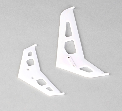 Blade Stab/Fin Set, White: 300X BLH4530