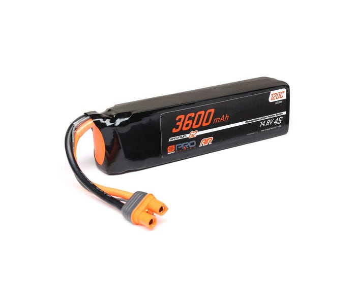Spektrum Smart Pro Series Air 3600mAh4S 14.8V 120C G2 LiPo Battery with IC3 Connector Spektrum