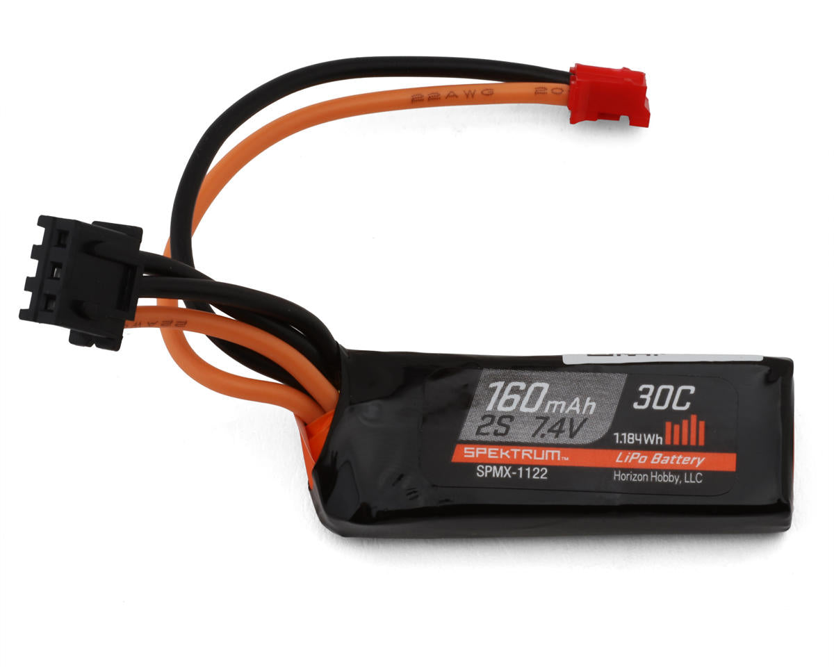 Spektrum 160mAh 2S 7.4V 30C LiPo Battery with PH2.0 Connector SPMX-1122