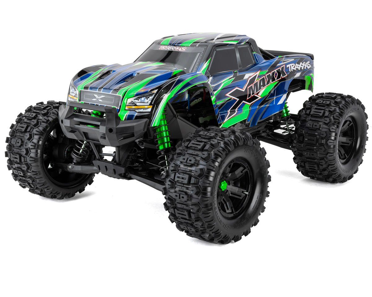 Traxxas X-Maxx 8S 1/6 4WD Brushless RTR Monster Truck (Green) w/2.4GHz TQi Radio, TSM & Belted Tires 77096-4GRN