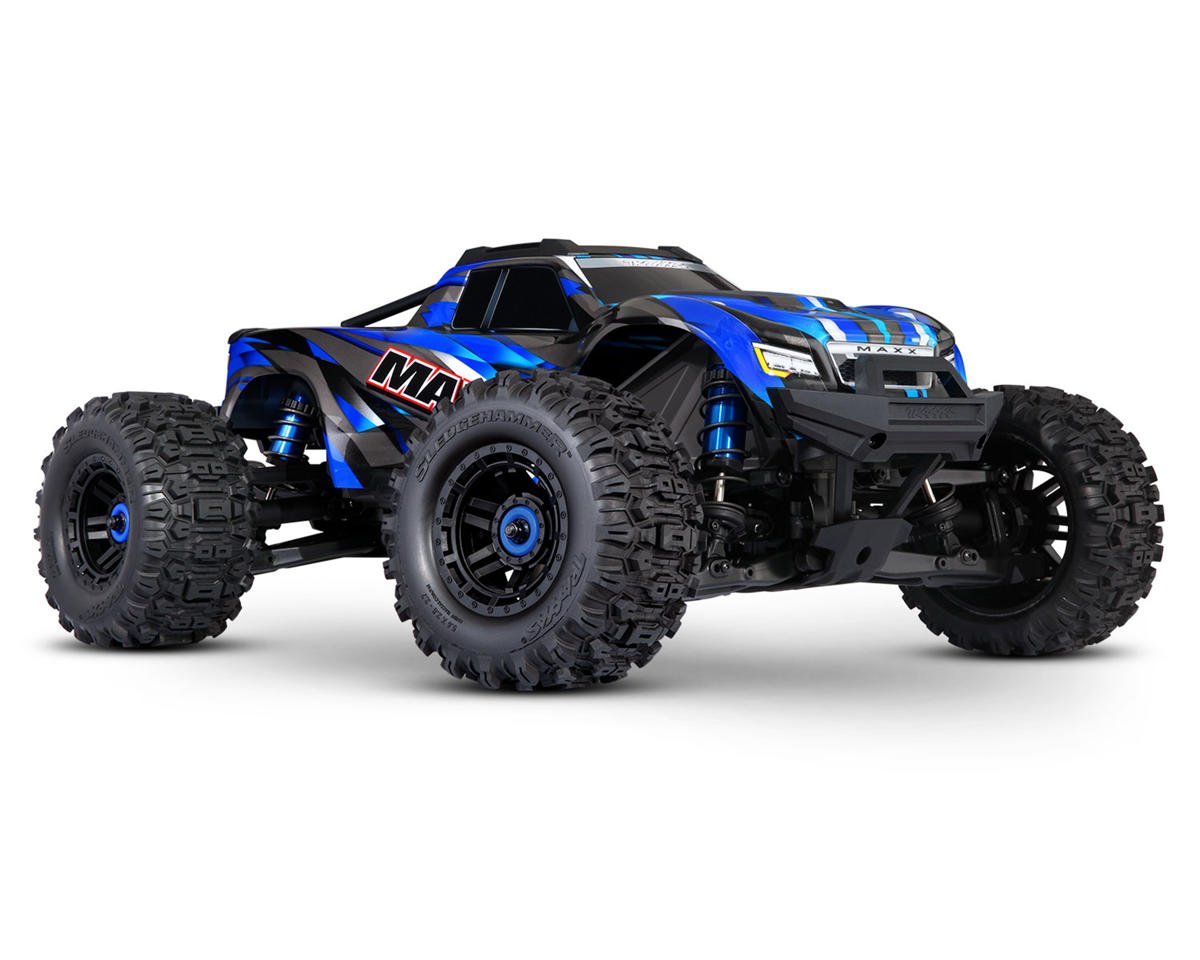 Traxxas Maxx WideMaxx 1/10 Brushless RTR 4WD Monster Truck (Blue) w/TQi 2.4GHz Radio & TSM 89086-4