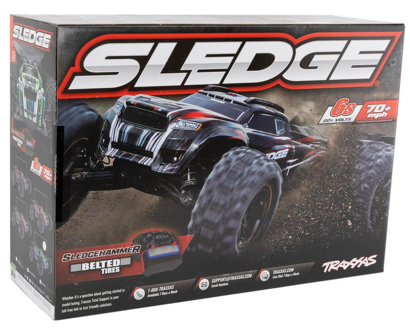 Traxxas Sledge 6S 4WD Electric 1/8 Monster Truck Belted 2025 (Red)