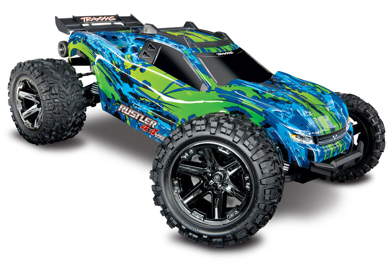 TRA67076-4 Traxxas Rustler 4X4 VXL Brushless RTR 1/10 4WD Stadium Truck GREEN