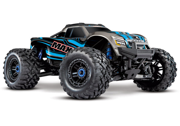 TRAXXAS MAXX 4WD MONSTER TRUCK, TQI TRAXXAS LINK ENABLED 2.4 GHZ RADIO, TSM TRAXXAS STABILITY MANAGEMENT REQUIRES BATTERY & CHARGER - BLUE
