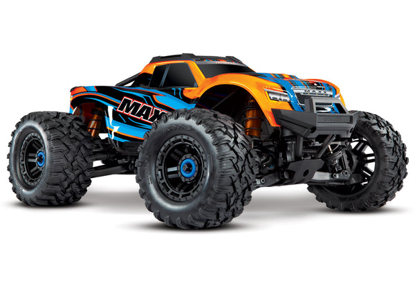 TRAXXAS MAXX 4WD MONSTER TRUCK, TQI TRAXXAS LINK ENABLED 2.4 GHZ RADIO, TSM TRAXXAS STABILITY MANAGEMENT REQUIRES BATTERY & CHARGER - ORANGE