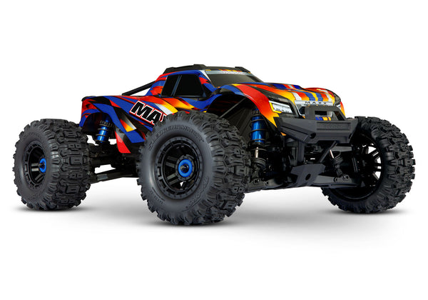 TRAXXAS MAXX 4WD MONSTER TRUCK, TQI TRAXXAS LINK ENABLED 2.4 GHZ RADIO, TSM TRAXXAS STABILITY MANAGEMENT REQUIRES BATTERY & CHARGER - RED/YELLOW