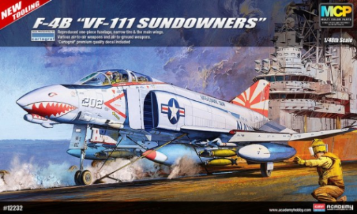 Academy 12232 1/48 F-4B "VF-111 Sundowners" Phantom II MCP Plastic Model Kit