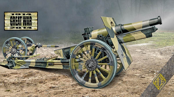 Ace Model 72544 1/72 US 155mm howitzer model of 1918 (wooden wheels) Plastic Model Kit