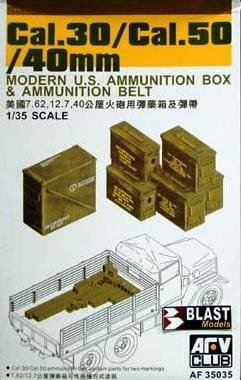 AFV Club AF35035 1/35 40mm/Cal.30/Cal.50mm Ammo Box Plastic Model Kit